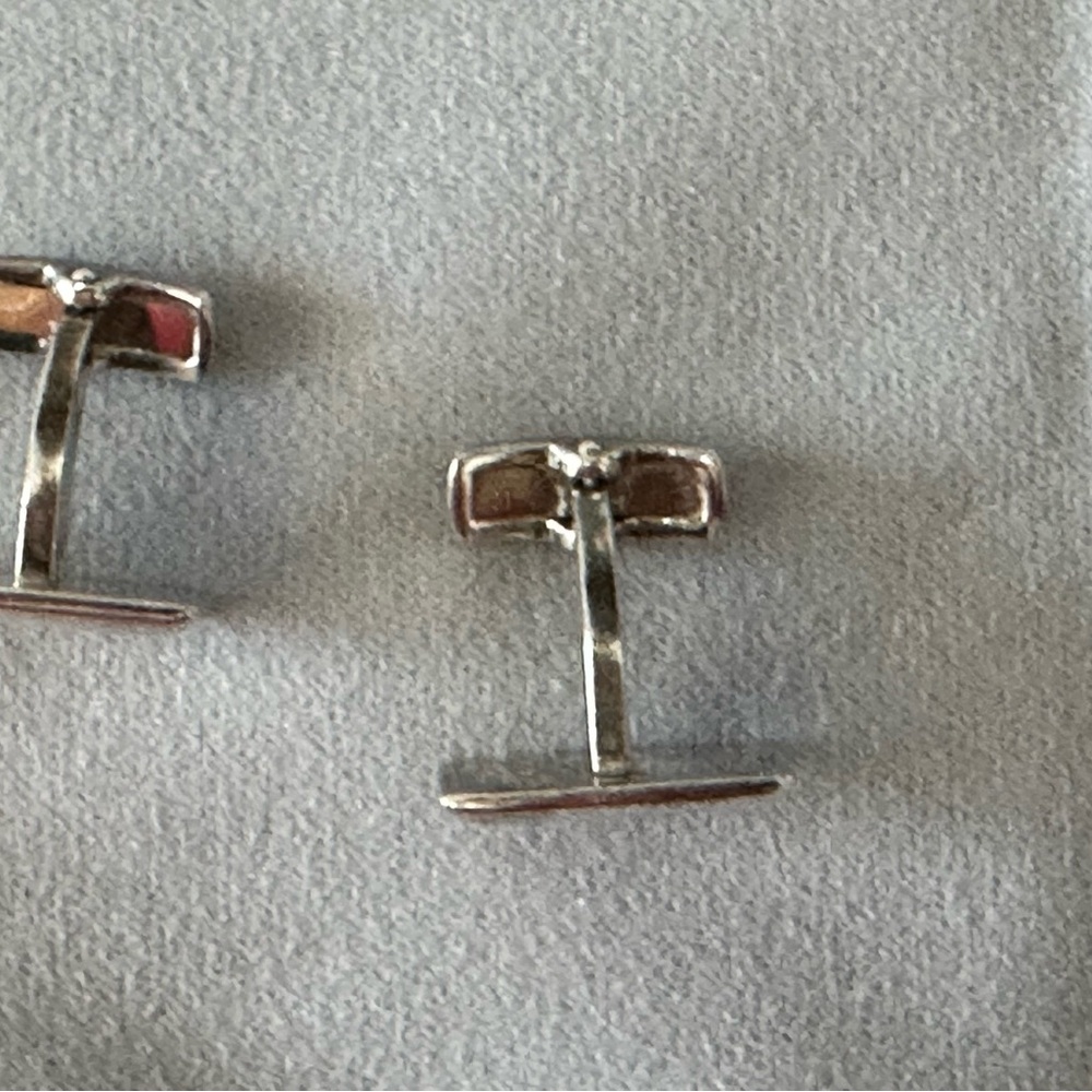 Silver Rectangle Cufflinks - image 5